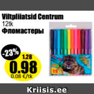 Allahindlus - Viltpliiatsid Centrum 12 tk