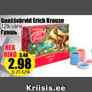 Allahindlus - Guaššvärvid Erich Krause