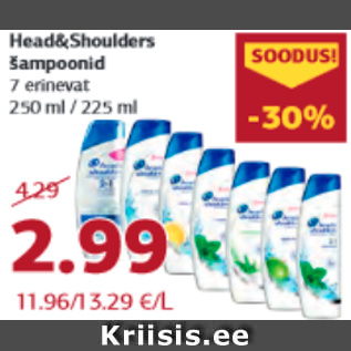 Allahindlus - Head&Shoulders šampoonid