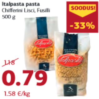 Allahindlus - Italpasta pasta