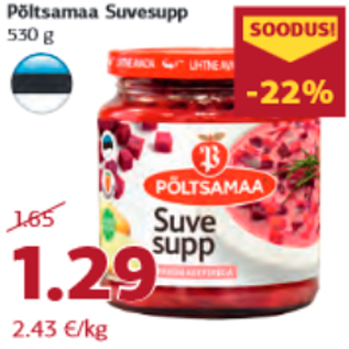 Allahindlus - Põltsamaa Suvesupp 530 g