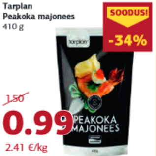 Allahindlus - Tarplan Peakoka majonees 410 g