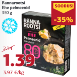 Allahindlus - Rannarootsi Ehe pelmeenid 350 g