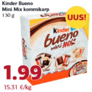 Allahindlus - Kinder Bueno Mini Mix kommikarp 130 g