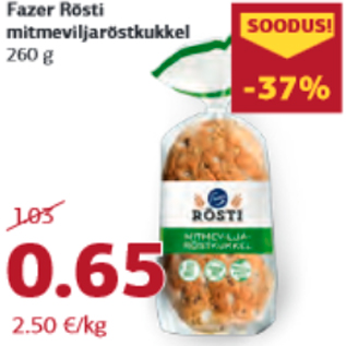 Allahindlus - Fazer Rösti mitmeviljaröstkukkel 260 g