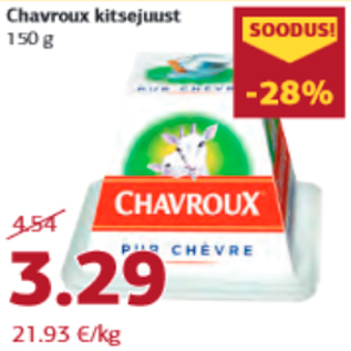 Allahindlus - Chavroux kitsejuust 150 g