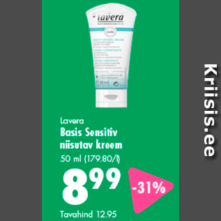 Allahindlus - Lavara Basis Sensitive niisutav kreem 50 ml