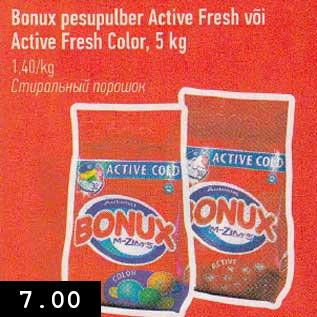 Allahindlus - Bonux pesupulber Active Fresh või Active Fresh Color, 5 kg