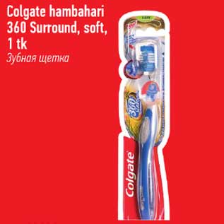 Allahindlus - Colgate hambahari 360 Surround,soft