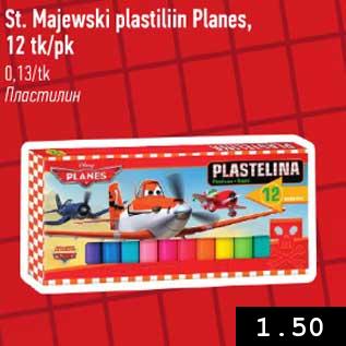 Allahindlus - St.Majewski plastiliin Planes 12 tk/pk