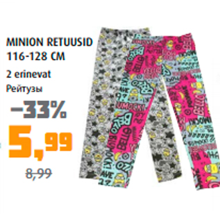 Allahindlus - MINION RETUUSID 116-128 CM