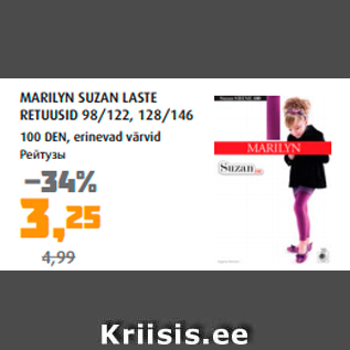 Allahindlus - MARILYN SUZAN LASTE RETUUSID 98/122, 128/146