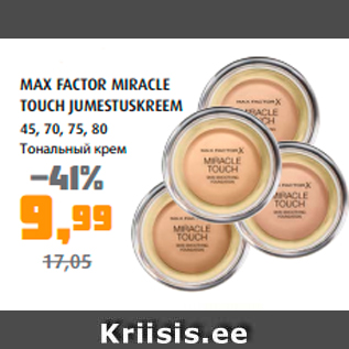 Allahindlus - MAX FACTOR MIRACLE TOUCH JUMESTUSKREEM