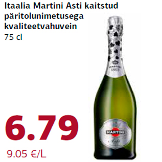 Allahindlus - Itaalia Martini Asti kaitstud päritolunimetusega kvaliteetvahuvein 75 cl