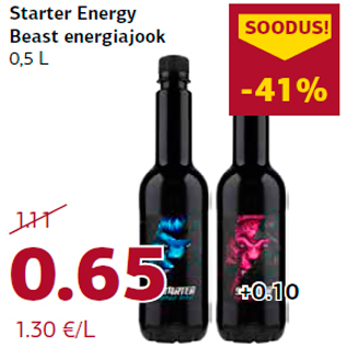 Allahindlus - Starter Energy Beast energiajook 0,5 L