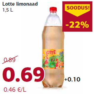 Allahindlus - Lotte limonaad 1,5 L