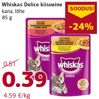 Allahindlus - Whiskas Delice kiisueine