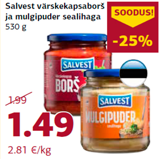 Allahindlus - Salvest värskekapsaborš ja mulgipuder sealihaga 530 g