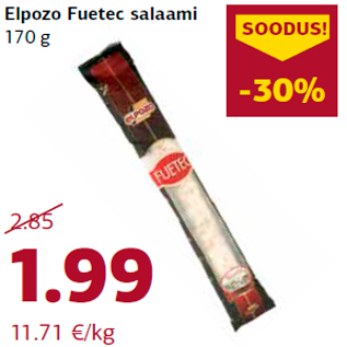 Allahindlus - Elpozo Fuetec salaami 170 g