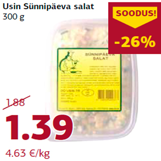 Allahindlus - Usin Sünnipäeva salat 300 g