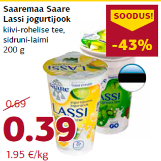 Allahindlus - Saaremaa Saare Lassi jogurtijook