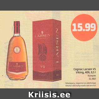 Allahindlus - Cognac Larsen VS Viking