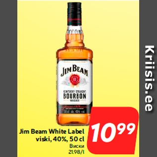 Allahindlus - Jim Beam White Label viski, 40%, 50 cl