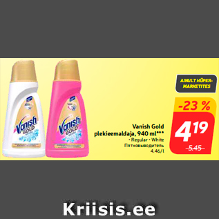 Allahindlus - Vanish Gold plekieemaldaja, 940 ml***