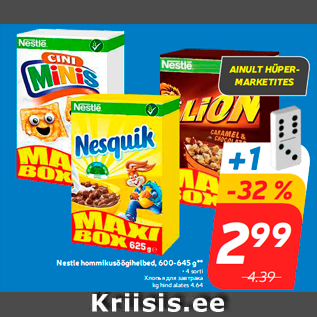 Allahindlus - Nestle hommikusöögihelbed, 600-645 g**