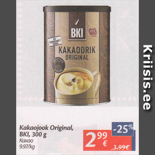 Allahindlus - Kakaojook Original, BK1, 300 g