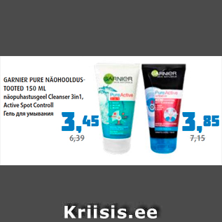 Allahindlus - GARNIER PURE NÄOHOOLDUSTOOTED 150 ML