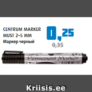 Allahindlus - CENTRUM MARKER MUST 2-5 MM