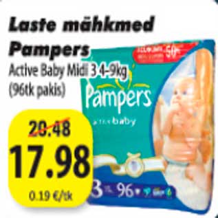 Allahindlus - Laste mähkmed Pampers