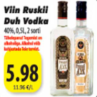 Allahindlus - Viin Ruskii Duh Vodka