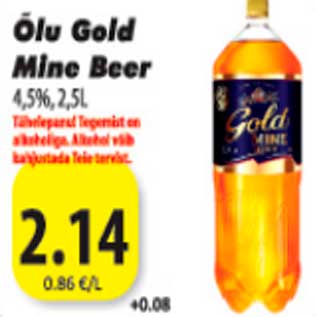 Allahindlus - Õlu Gold Mine Beer