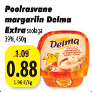 Allahindlus - Poolrasvane margarin Delma Extra