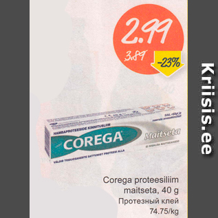 Allahindlus - Corega proteesiliim maitswta, 40 g