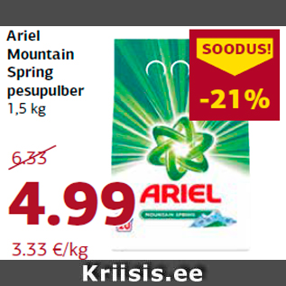 Allahindlus - Ariel Mountain Spring pesupulber 1,5 kg