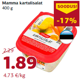 Allahindlus - Mamma kartulisalat 400 g