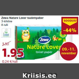 Allahindlus - Zewa Nature Lover tualettpaber