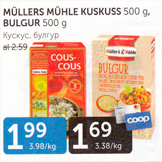 Allahindlus - MÜLLERS MÜHLE KUSKUSS 500 G, BURGER 500 G