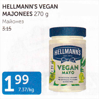 Allahindlus - HELLMANN´S VEGAN MAJONEES 270 G