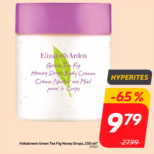 Allahindlus - Kehakreem Green Tea Fig Honey Drops, 250 ml*