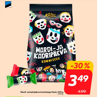 Allahindlus - Mardi- ja kadripäeva kommisegu Kalev, 500 g