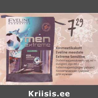 Allahindlus - Kosmeetikakott Eveline meestele Extreme Sensitive