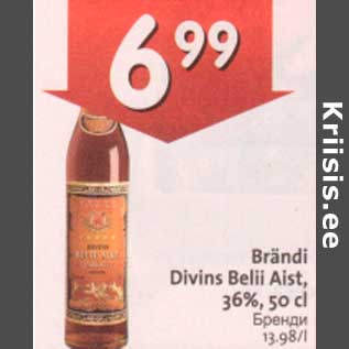 Allahindlus - Brändi Divins Belii Aist, 36%, 50 cl