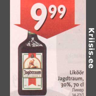 Allahindlus - Liköör Jagdtraum, 30%, 70 cl