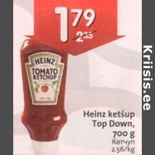 Allahindlus - Heinz ketšup Top Down, 700 g