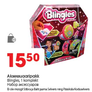 Allahindlus - Aksessuaaripakk Blingles, 1 komplekt