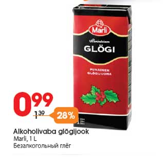 Allahindlus - Alkoholivaba glögijook Marli, 1 L